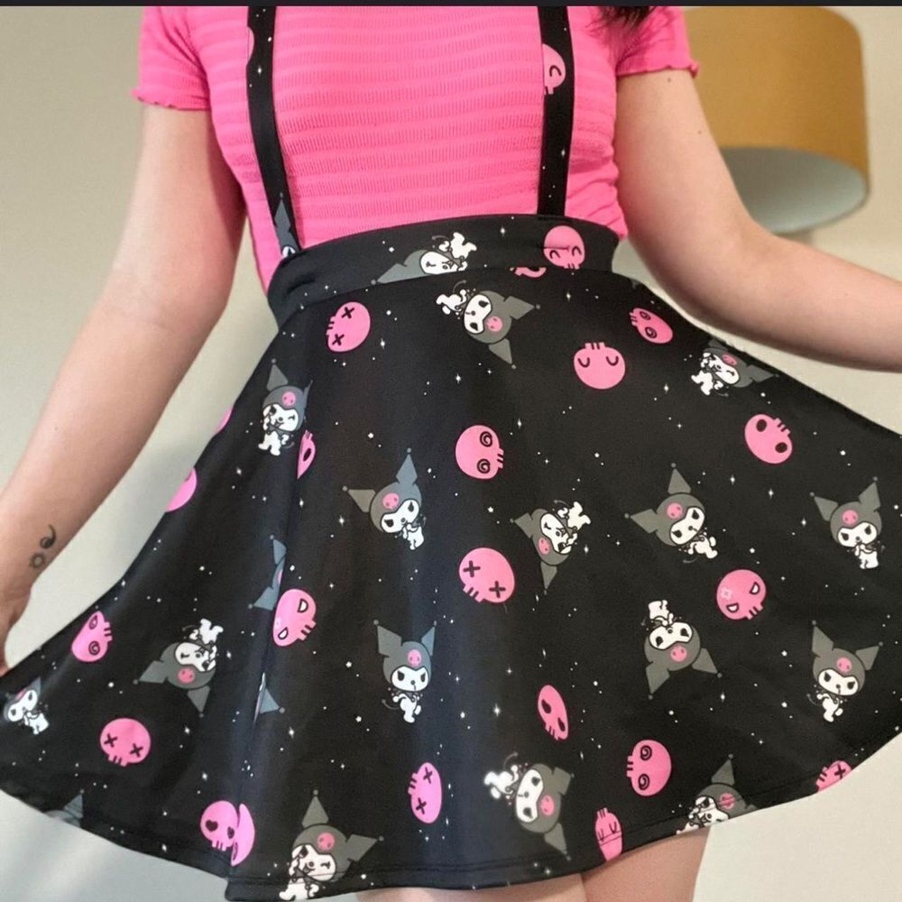Hot topic Kuromi Skull Suspender Skirt Plus Size Small